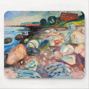 Mousepad Edvard Munch - Shore com Casa Vermelha