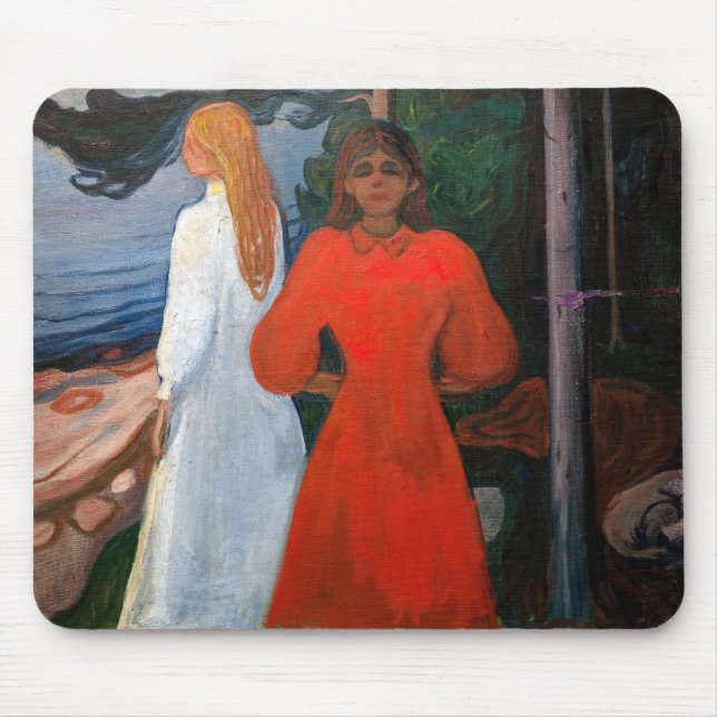 Mousepad Edvard Munch - Vermelho e Branco (Frente)