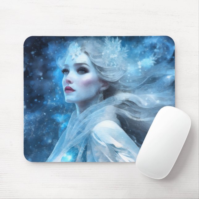 Mousepad Eethal Frozen Snow Queen Fantasy Art (Com mouse)