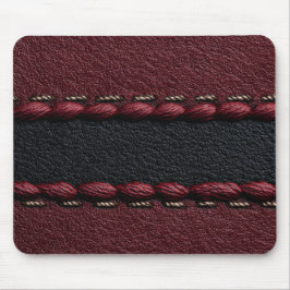 Mousepad Efeito de couro preto e vermelho