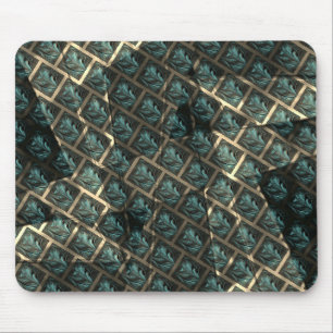 Mousepad Efeito de tijolos de cinzas azuis, sob ponto escur