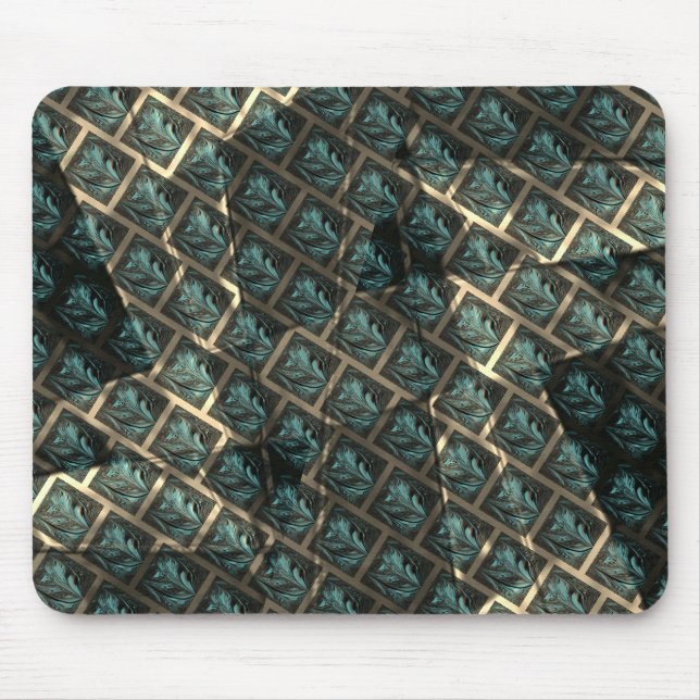 Mousepad Efeito de tijolos de cinzas azuis, sob ponto escur (Frente)