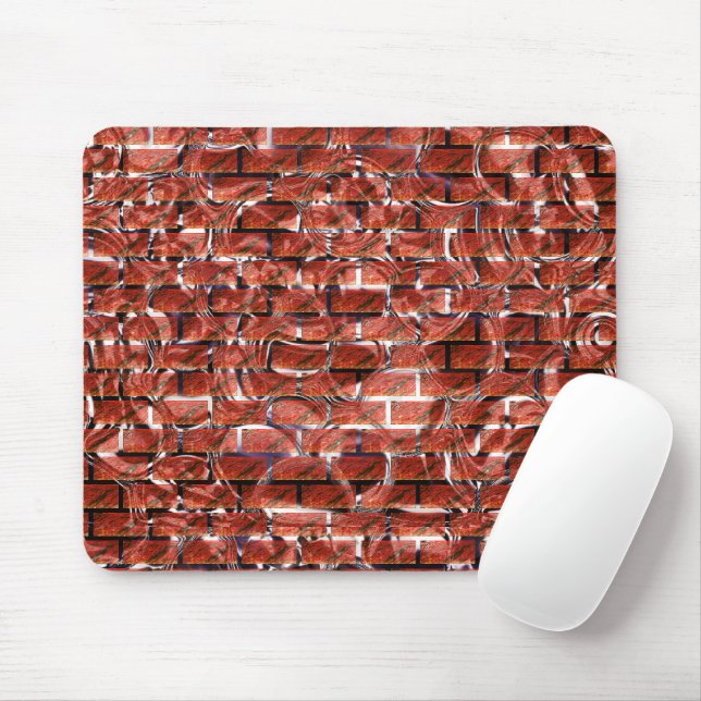 Mousepad Efeito de tijolos vermelhos sobre o desenho de cír (Com mouse)