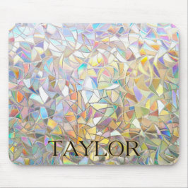 Mousepad Efeito de Vidro Colorido Prismático - Arco-íris Pr