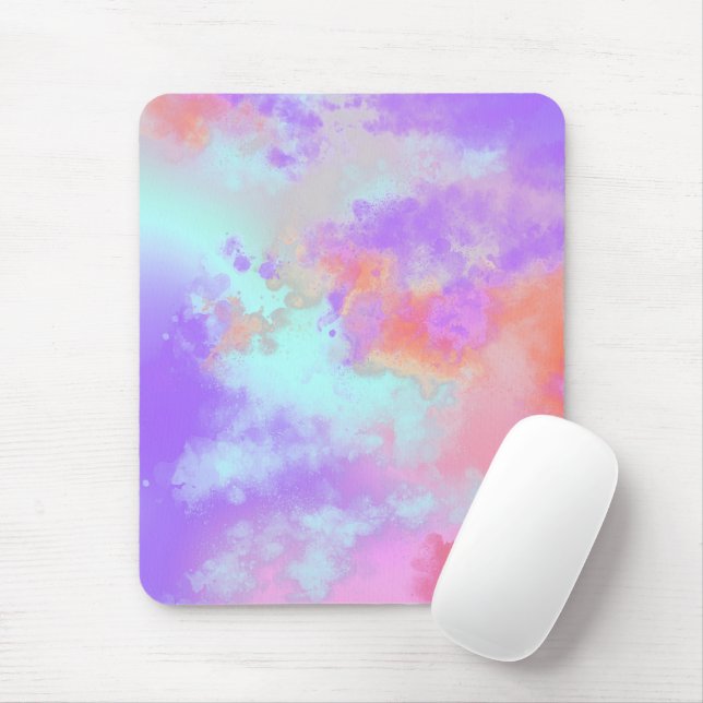 Mousepad Efeito do Arco-Íris de Tinta (Com mouse)