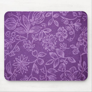 Mousepad Efeito floral roxo de pano