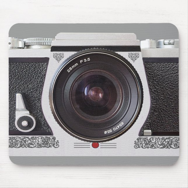 Mousepad Efeito retro da câmera 80s em uma esteira do rato (Frente)