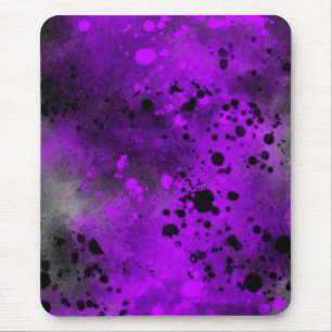 Mousepad Efeito Splatter de Tinta Puro e Preto