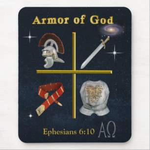 Mousepad Éfesianos 6:10 Armadura de Deus Cheio