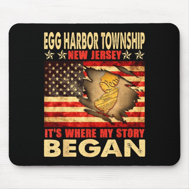 Mousepad Egg Harbor Township New Jersey Usa Flag 4th Of Jul (Frente)