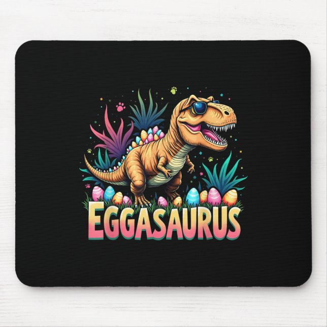 Mousepad Eggasaurus Páscoa Estegossauro Dinossauros Criança (Frente)