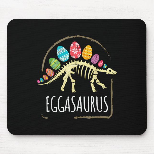 Mousepad Eggasaurus Páscoa Estegossauro Dinossauros Criança (Frente)