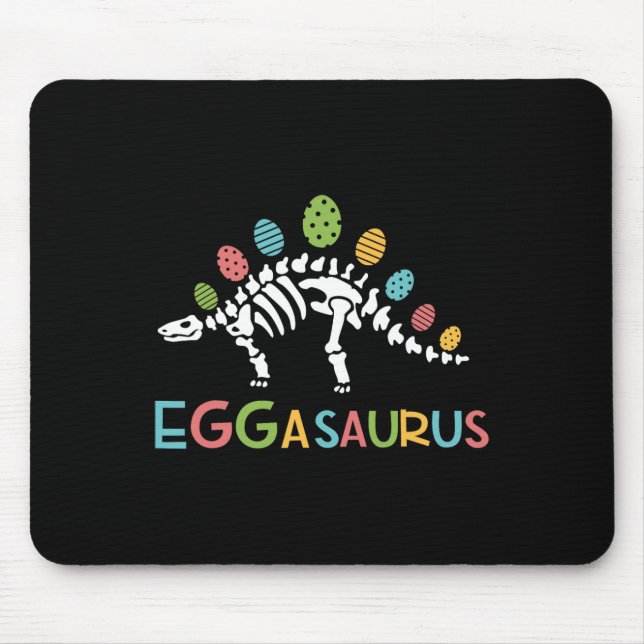 Mousepad Eggasaurus Páscoa Stegosaurus Dinossauro Meninos C (Frente)