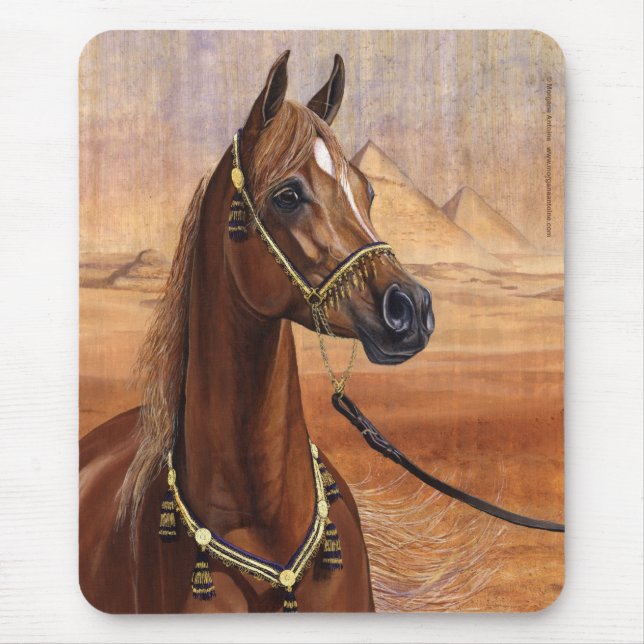 Mousepad egípcio do cavalo da princesa Árabe (Frente)
