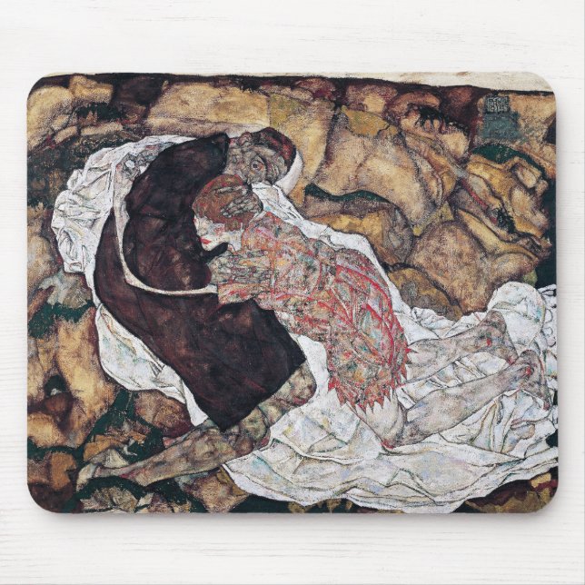 Mousepad Egon Schiele , “ Death and the Maiden ” (Frente)
