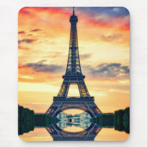 Mousepad Eiffel Tower Paris Evening European Viagem