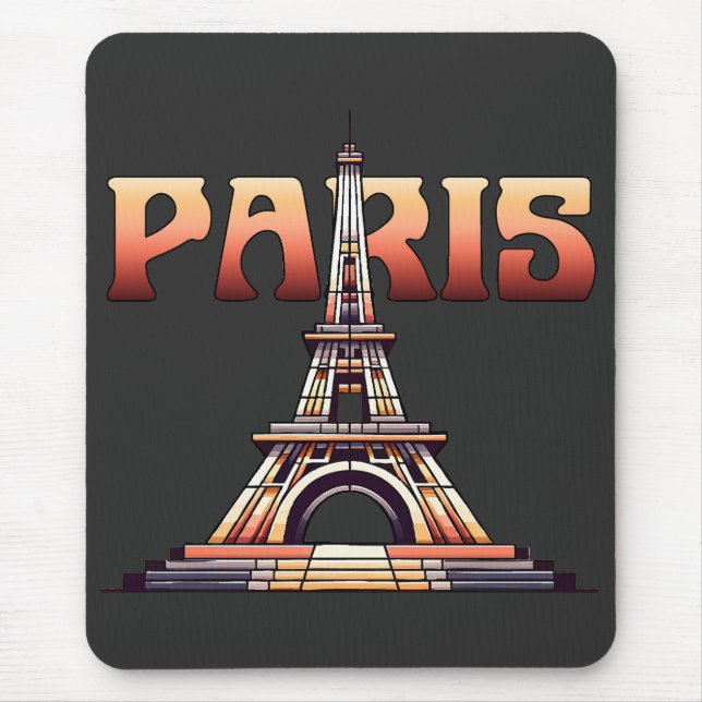 Mousepad Eiffel Tower Paris França (Frente)