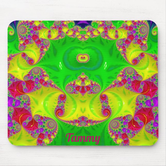 Mousepad Eixo quente da TMMY ~ Zany, amarelo, vermelho e ve (Frente)