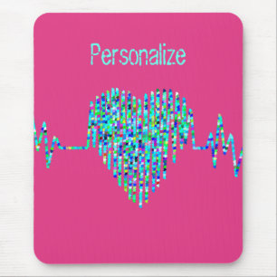 Mousepad EKG linha médica cardíaca por kg