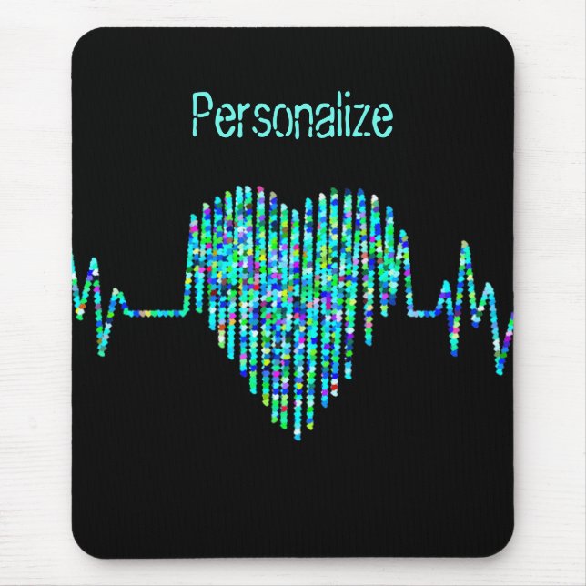 Mousepad EKG linha médica cardíaca por kg (Frente)