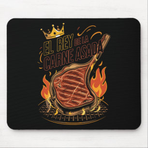 Mousepad El Rey De La Carne Asada Churrasco Cookout Mestre 