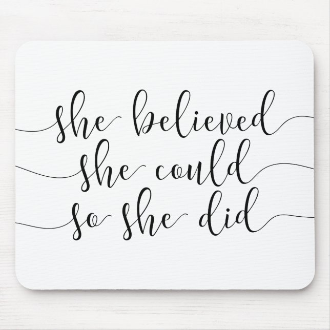 Mousepad Ela acreditava que podia. (Frente)