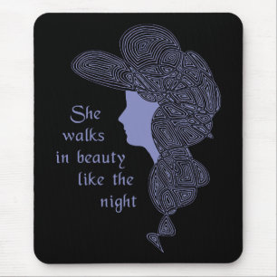 Mousepad Ela caminha de beleza como a noite