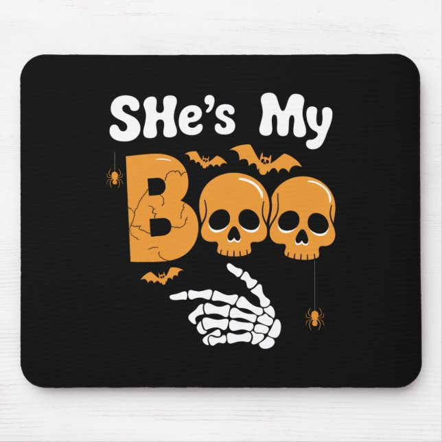 Mousepad Ela é a minha Casal de esqueleto combinando com o  (Frente)