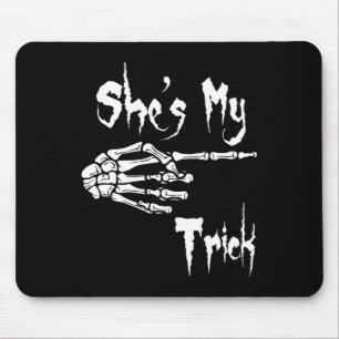Mousepad Ela é o meu esqueleto de truques do Dia das Bruxas