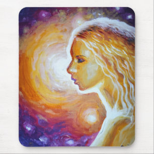Mousepad Ela está observando as estrelas