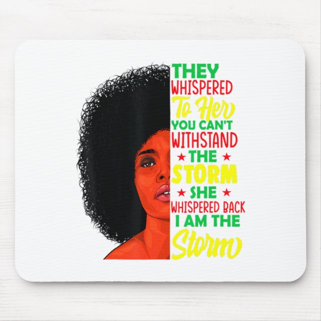 Mousepad Ela Sussurrou De Volta Eu Sou A Tempestade Históri (Frente)
