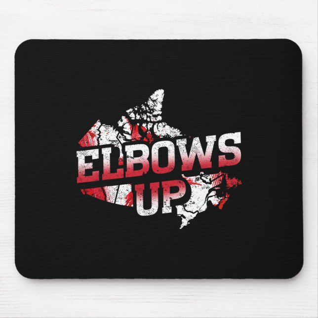 Mousepad Elbows Up Canada Proud Canadian Hockey Canadian Ma (Frente)