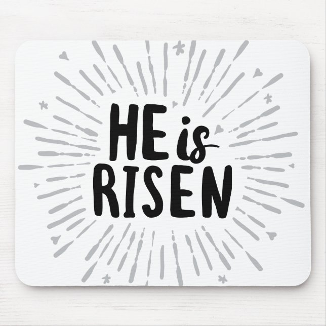 Mousepad Ele é Risen Cristo é Risen cita Páscoa Art Resu (Frente)