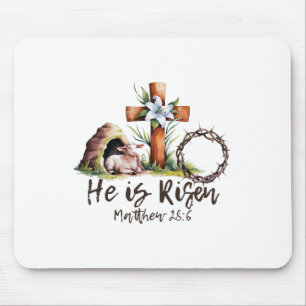 Mousepad Ele É Risen Ovelino Cruzando Jesus Gosto Cristão