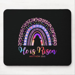 Mousepad Ele É Risen Rainbow Felz pascoa White Christian J