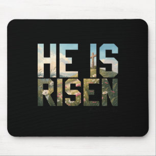 Mousepad Ele É Risen Wildflower Cross Jesus Christian Easte