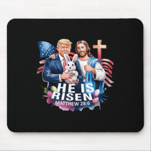 Mousepad Ele Está Risen Jesus Engraçado Nos Põe Na Bandeira