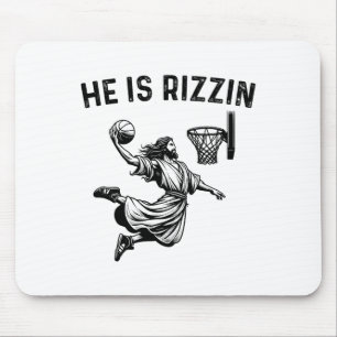 Mousepad Ele Está Rizin Jesus Bysketbyll Cristão Religioso