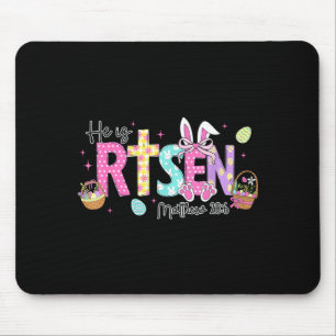 Mousepad Ele Ressuscitou Coelho Coelho Ovos Jesus Cristão F