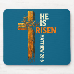 Mousepad Ele ressuscitou cruz jesus fé cristã religiosa