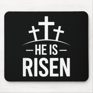 Mousepad Ele ressuscitou divertido dizer religioso de Pásco