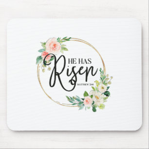 Mousepad Ele Tem Risen Matthew 286 Flora Christian Páscoa D