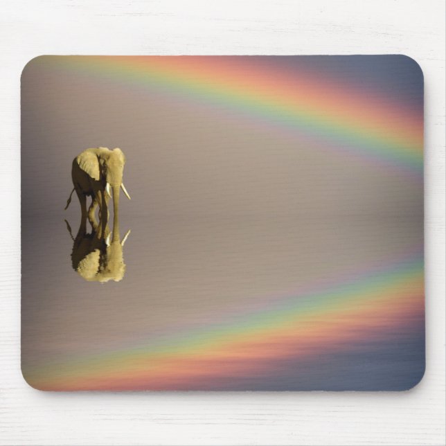 Mousepad Elefante, Água & Arco-íris, Quênia (Frente)