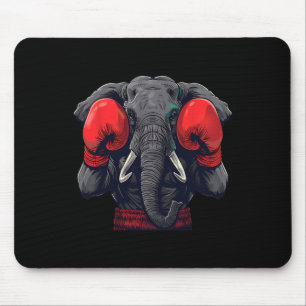 Mousepad Elefante Boxeador Com Luvas de Boxe Kickboxing Eng