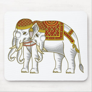 Mousepad Elefante branco tailandês de Erawan