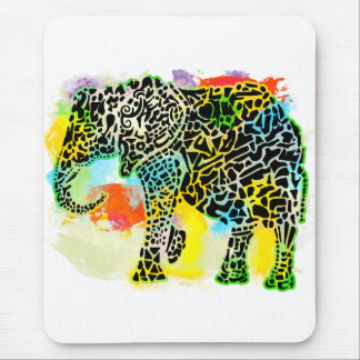 Mousepad Elefante colorido