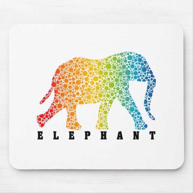 Mousepad Elefante com cores (Frente)