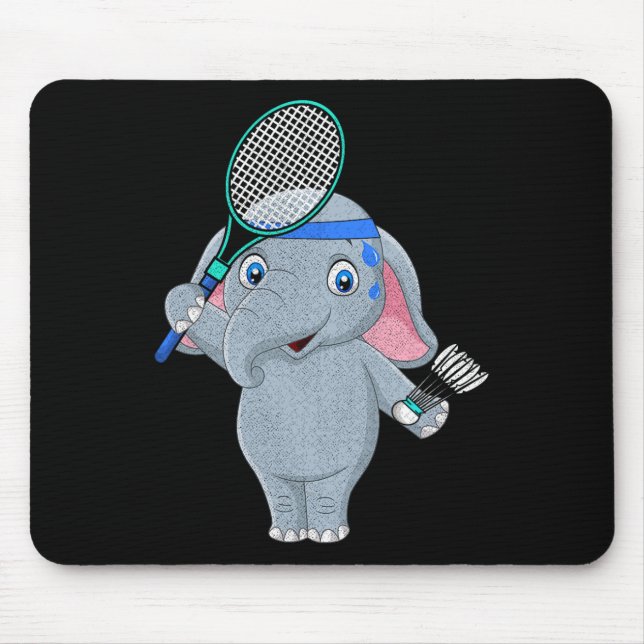 Mousepad Elefante de Badminton (Frente)