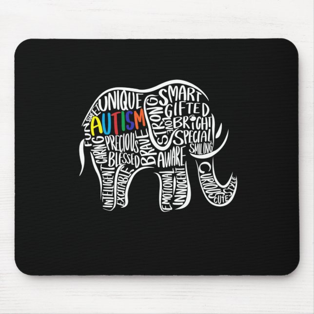 Mousepad Elefante de Consciência Autismo (Frente)