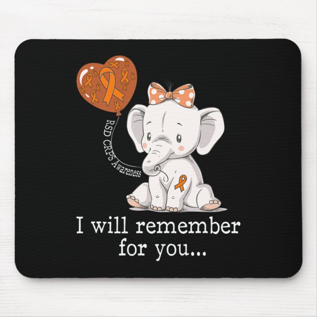 Mousepad Elefante De Consciência Do Rsd Crps (Frente)